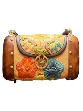 RARE 1960’s VINTAGE CABANA Wooden Barrel Purse